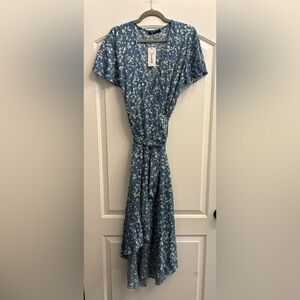 Floral Blue Midi Dress